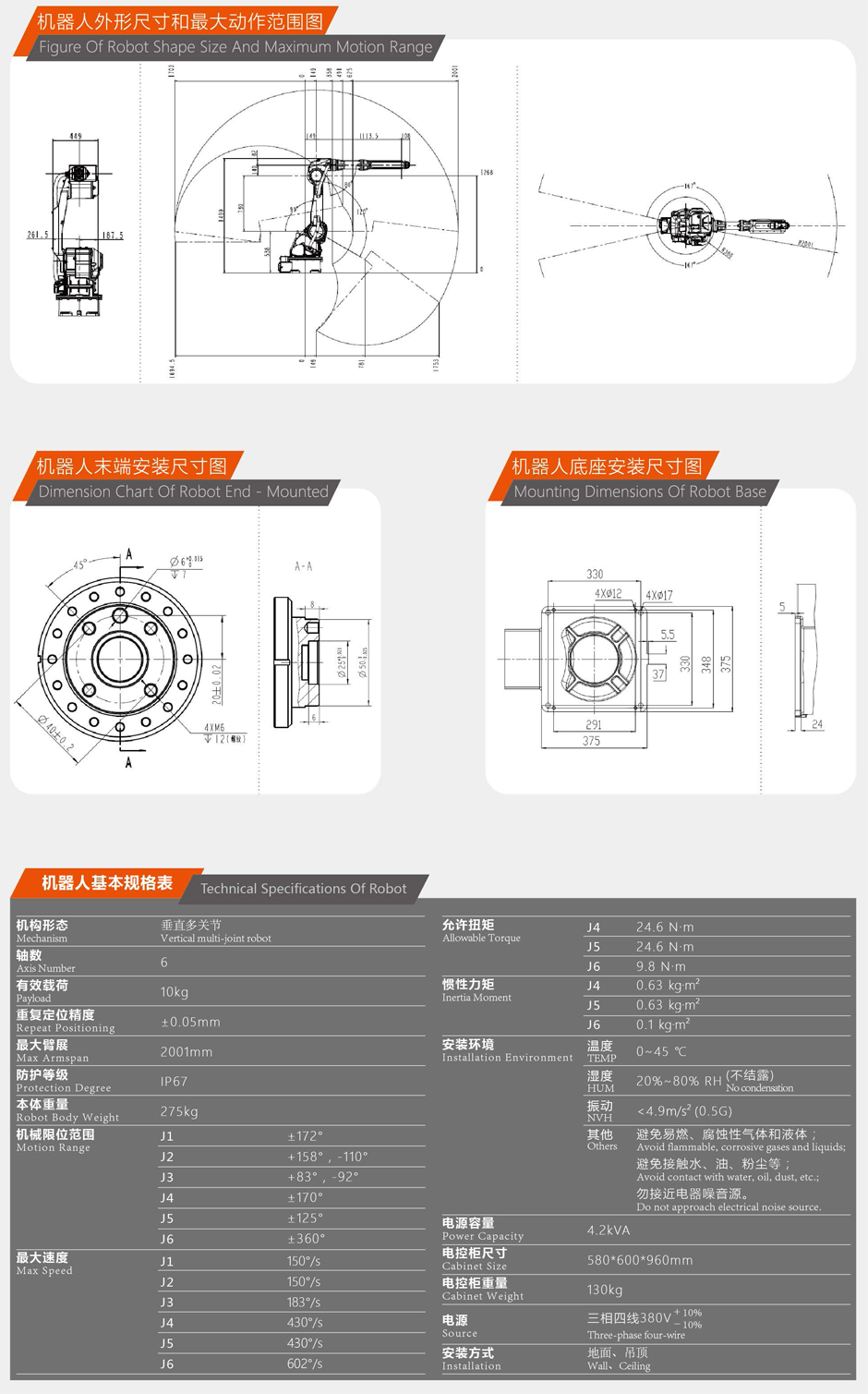 QJR10-2工业关节机器人